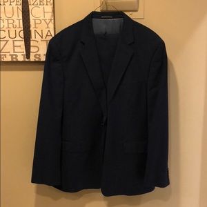 Men’s 48R blue Suit jacket and 38W30L pants